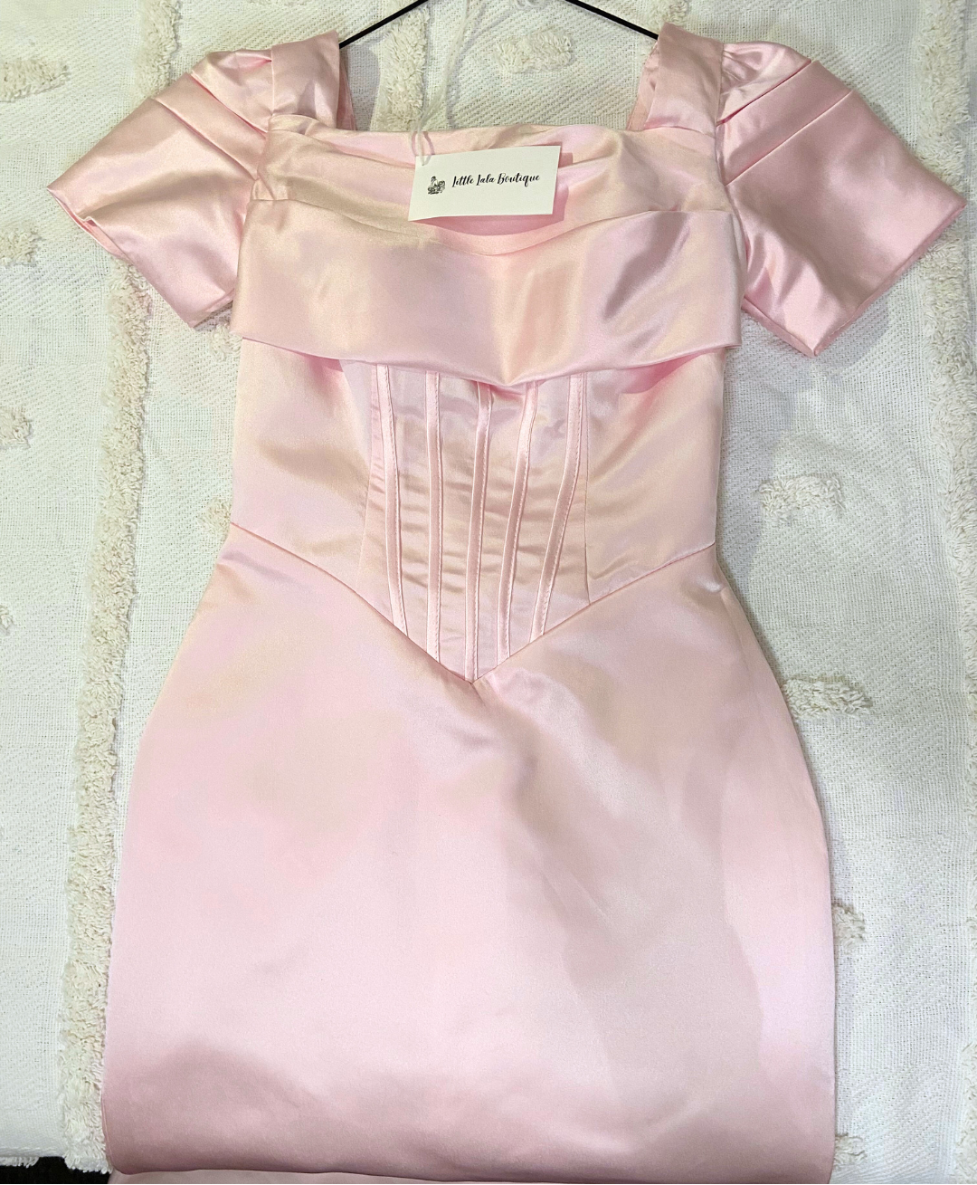 Pink Satin Corset Floor-Length Mermaid Formal Dress